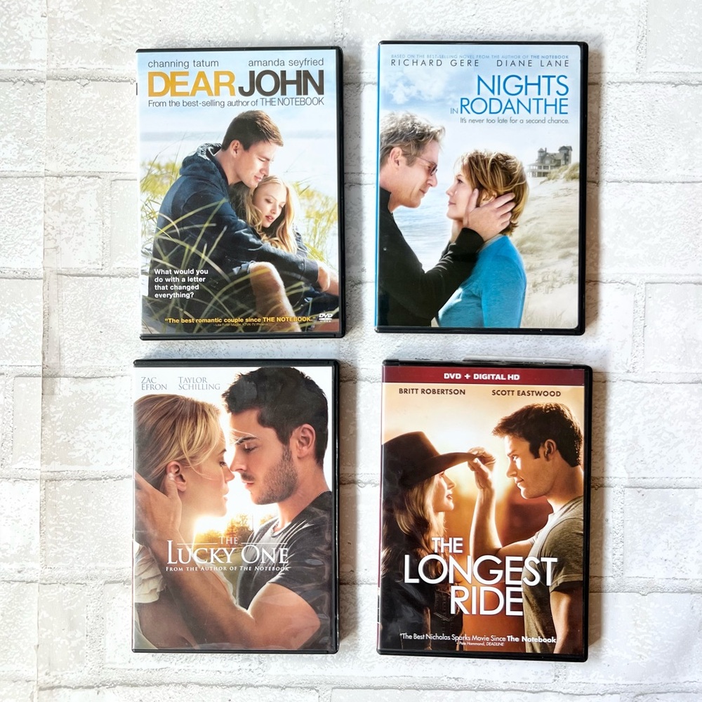 Nicholas Sparks 4-DVD Movie Bundle: Dear John, The Longest Ride & More!